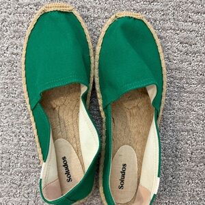 Soludos Green Espadrille Slip-Ons